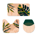 Ver imagem 1 de Kit de 3 Tapetes para Banheiro Costela de Adão Capa de Almofada