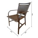 Ver imagem 3 de Conjunto Mesa Redonda 1,40cm com 6 Cadeiras Betta em Alumínio Área Externa Marrom
