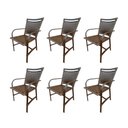 Ver imagem 6 de Conjunto Mesa Redonda 1,40cm com 6 Cadeiras Betta em Alumínio Área Externa Marrom