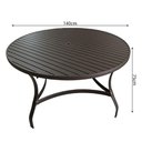 Ver imagem 2 de Conjunto Mesa Redonda 1,40cm com 6 Cadeiras Betta em Alumínio Área Externa Marrom