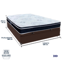 Ver imagem 3 de Cama Box Baú e Colchão Orthosono D33 com Pillow Top Viúvo Anjos: Marrom
