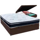 Ver imagem 1 de Cama Box Baú e Colchão Orthosono D33 com Pillow Top Viúvo Anjos: Marrom