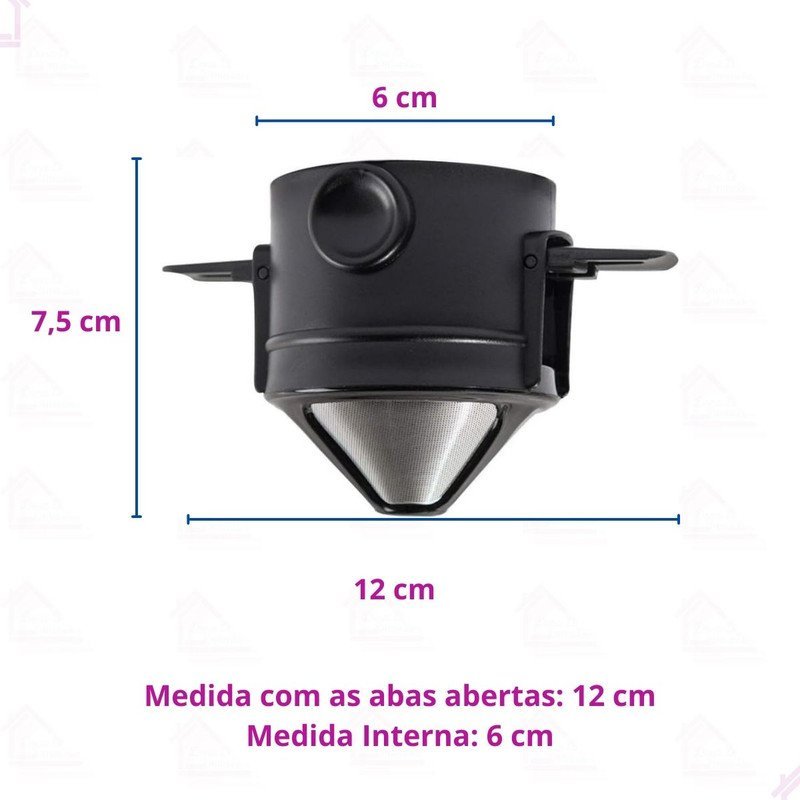 Mini Filtro de Café Chá Portátil Coador Individual + Colher Medidora - 4