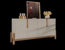 Ver imagem 2 de Buffet 4 Portas C/ Prateleiras Luna 1,70 Off-white/cedro