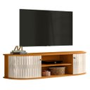 Ver imagem 1 de Rack Suspenso Modena Tvs até 60” Cinamomo Off White 288139 Madetec