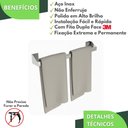 Ver imagem 2 de Porta Toalha de Banho Adesivo 3m Inox Banheiro De Parede DF