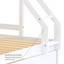 Ver imagem 4 de Treliche com Cama Casal Dreams Madeira Maciça Branco Megamobilia