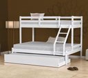 Ver imagem 1 de Treliche com Cama Casal Dreams Madeira Maciça Branco Megamobilia