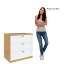 Ver imagem 5 de Cômoda Genialflex Infinity 3 Gavetas 100% Mdf Savana/branco