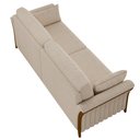 Ver imagem 7 de Sofá Living 3 Lugares 222cm Pés Madeira Roya M22 Linho Cru - Mpozenato
