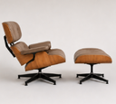 Ver imagem 4 de Poltrona Charles Eames com Puff - Freijó em Couro Cappuccino
