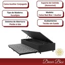 Ver mais imagens de Base Cama Box Solteiro com Baú e Cama Auxiliar Preto