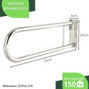 Ver imagem 3 de Barra De Apoio Para Sanitário Articulada 70Cm