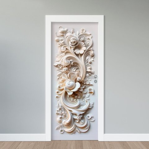 Adesivo de Porta - Relevo Escultura 1