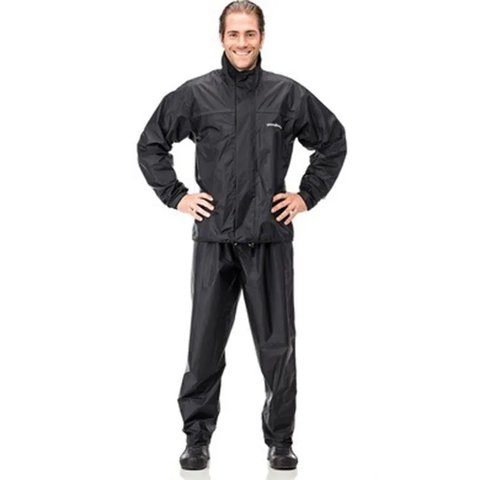 Capa de Chuva Conjunto Gola Calca Impermeavel Moto Nylon Motoqueiro Resistente Segurança Protecao - 