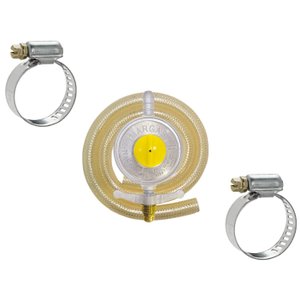 Kit Registro Regulador Gás 2kg + Mangueira 0,80cm + 2 Abraçadeiras