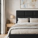 Ver imagem 2 de Cabeceira para Cama Casal Estofada 1,38 ,Mts Alice Vilajo: Suede Preto