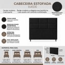Ver imagem 7 de Cabeceira para Cama Casal Estofada 1,38 ,Mts Alice Vilajo: Suede Preto