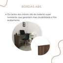 Ver imagem 6 de Mesa Escrivaninha em L com Nichos Duran Ipê/Branco