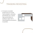 Ver imagem 2 de Mesa Escrivaninha em L com Nichos Duran Ipê/Branco