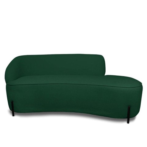 Sofá 4 Lugares Orgânico 220cm Pé Ferro Pto Morgan Bouclê L01 - D'Rossi Cor Verde
