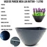 10 Vaso Meia Lua Rattan Jardim Horta Vertical 1 L Preto - 3