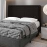 Cabeceira Cama Box Casal Canada 140 Cm Suede MV Estofados Marrom - 2