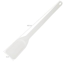 2 Espátulas Plásticas 49,5cm Retas Industriais Estreitas Brancas para Restaurantes - 3