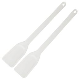 2 Espátulas Plásticas 49,5cm Retas Industriais Estreitas Brancas para Restaurantes - 1