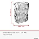 Ver mais imagens de Vaso Decorativo de Cristal Transparente 18x12x12cm Enfeite Sala Mesa Estante