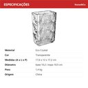 Ver imagem 7 de Vaso Decorativo de Cristal Transparente 18x12x12cm Enfeite Sala Mesa Estante