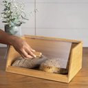 Ver imagem 3 de Porta Pão de Bambu Oikos com Tampa Transparente 35cm Retangular