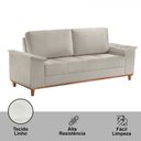 Ver imagem 3 de Sofá Ravena Linho 03 Lugares D28 Meu Sofá Online