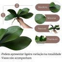 Ver imagem 2 de Kit de 8 Folhas Orquídea Artificial Silicone Realista para Arranjos e Vasos Premium 25cm