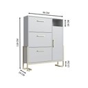 Ver imagem 3 de Armário Sapateira Basculante Organizador Calçados Industrial Quarto Arenas Champanhe Placa e Ponto