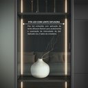 Ver imagem 6 de Estante para TV e Home Theater até 65 Polegadas com 200cmx183cm Led 3200 Cristaleira Cinza Grafite