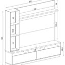 Ver imagem 3 de Estante Home para Tv 65 Polegadas 183cmx200cm com Led 3200 Cristaleira
