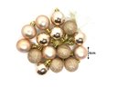 Ver imagem 2 de Kit 60 Bolas Natal Mista Glitter, Fosca, Lisa Champagne Mini 4cm - Master Christmas