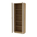 Ver imagem 6 de Kit 2 Cristaleiras Multiuso com 4 Portas de Vidro e 8 Prateleiras