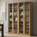 Ver imagem 1 de Kit 2 Cristaleiras Multiuso com 4 Portas de Vidro e 8 Prateleiras