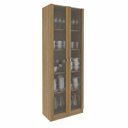 Ver imagem 4 de Kit 2 Cristaleiras Multiuso com 4 Portas de Vidro e 8 Prateleiras