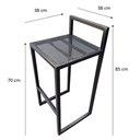 Ver imagem 2 de Banqueta Bistrô Estilo Industrial para Cozinha, Bares e Varanda - Para Áreas Internas e Externas