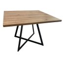 Ver imagem 2 de Mesa Estilo Industrial Quadrada 130x130cm - Antíqua.