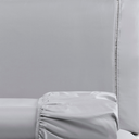 Ver imagem 2 de Jogo de Lençol Solteiro 2 Peças 400 Fios C/ Elástico Hotel:cinza