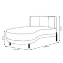 Ver imagem 4 de Sofá Chaise Lado Esquerdo Downey Sala de Estar Veludo Bege G15 - Gran Belo