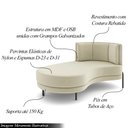 Ver imagem 3 de Sofá Chaise Lado Esquerdo Downey Sala de Estar Veludo Bege G15 - Gran Belo