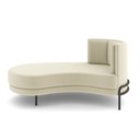 Ver imagem 6 de Sofá Chaise Lado Esquerdo Downey Sala de Estar Veludo Bege G15 - Gran Belo