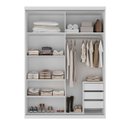 Ver imagem 3 de Guarda Roupa Sevilha em Mdf 174,5cm 2 Portas 3 Gavetas Branco 9421
