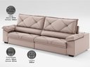 Ver imagem 5 de Sofá com Carregador Usb e Molas no Assento Retrátil Reclinável Nice 2,50m Velosuede - Netsofas