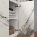 Ver imagem 5 de Gabinete de Banheiro 90cm sem Cuba Ref 910 Cewal - Branco/thassos